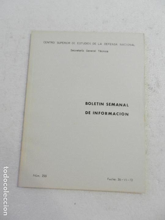Militaria: CENTRO SUPERIOR DE ESTUDIOS DE LA DEFENSA NACIONAL - BOLETIN SEMANAL N&ordm; 250 A&Ntilde;O 1972.