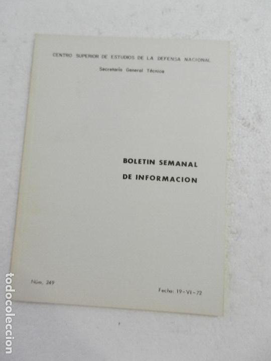 Militaria: CENTRO SUPERIOR DE ESTUDIOS DE LA DEFENSA NACIONAL - BOLETIN SEMANAL N&ordm; 249 A&Ntilde;O 1972.