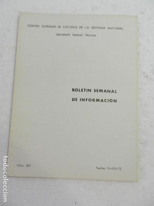 Military Antiques: CENTRO SUPERIOR DE ESTUDIOS DE LA DEFENSA NACIONAL - BOLETIN SEMANAL N&ordm; 261 A&Ntilde;O 1972.