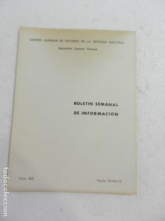 Military Antiques: CENTRO SUPERIOR DE ESTUDIOS DE LA DEFENSA NACIONAL - BOLETIN SEMANAL N&ordm; 262 A&Ntilde;O 1972.