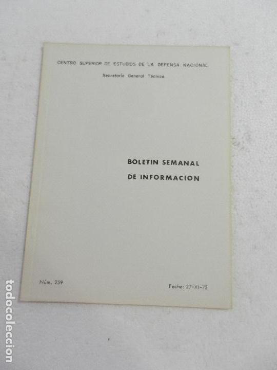 Military Antiques: CENTRO SUPERIOR DE ESTUDIOS DE LA DEFENSA NACIONAL - BOLETIN SEMANAL N&ordm; 259 A&Ntilde;O 1972.