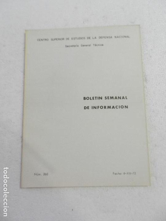 Military Antiques: CENTRO SUPERIOR DE ESTUDIOS DE LA DEFENSA NACIONAL - BOLETIN SEMANAL N&ordm; 260 A&Ntilde;O 1972.