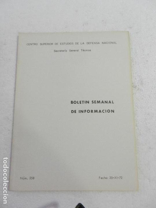 Military Antiques: CENTRO SUPERIOR DE ESTUDIOS DE LA DEFENSA NACIONAL - BOLETIN SEMANAL N&ordm; 258 A&Ntilde;O 1972.