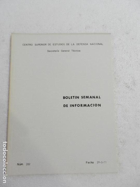 Military Antiques: CENTRO SUPERIOR DE ESTUDIOS DE LA DEFENSA NACIONAL - BOLETIN SEMANAL N&ordm; 202 A&Ntilde;O 1971.