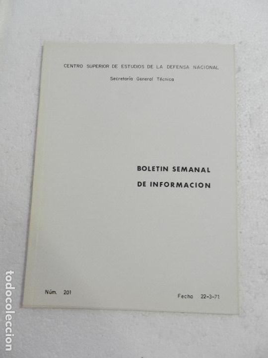 Military Antiques: CENTRO SUPERIOR DE ESTUDIOS DE LA DEFENSA NACIONAL - BOLETIN SEMANAL N&ordm; 201 A&Ntilde;O 1971.