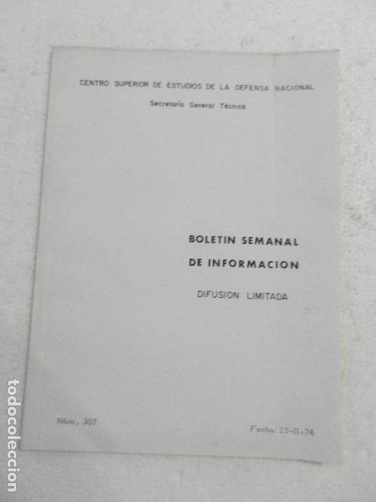 Military Antiques: CENTRO SUPERIOR DE ESTUDIOS DE LA DEFENSA NACIONAL - BOLETIN SEMANAL N&ordm; 307 A&Ntilde;O 1974.