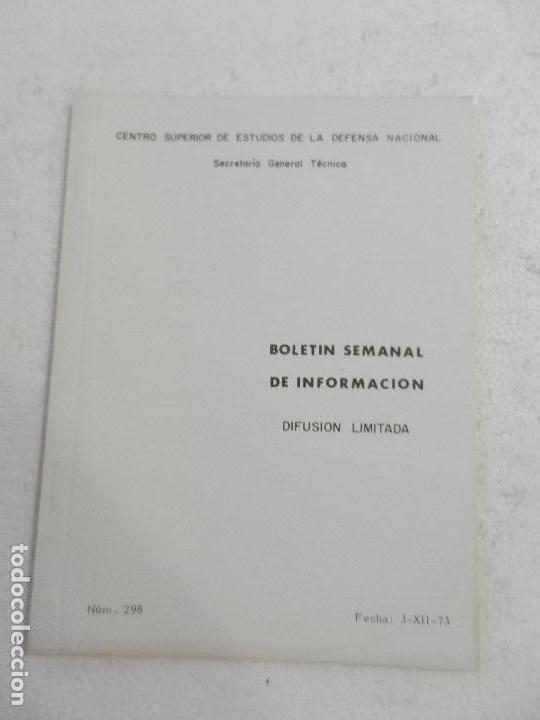 Military Antiques: CENTRO SUPERIOR DE ESTUDIOS DE LA DEFENSA NACIONAL - BOLETIN SEMANAL N&ordm; 298 A&Ntilde;O 1973.