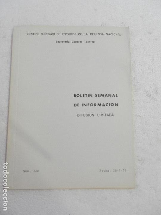 Military Antiques: CENTRO SUPERIOR DE ESTUDIOS DE LA DEFENSA NACIONAL - BOLETIN SEMANAL N&ordm; 328 A&Ntilde;O 1975.
