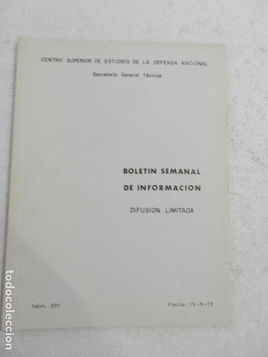 Military Antiques: CENTRO SUPERIOR DE ESTUDIOS DE LA DEFENSA NACIONAL - BOLETIN SEMANAL N&ordm; 291 A&Ntilde;O 1973.