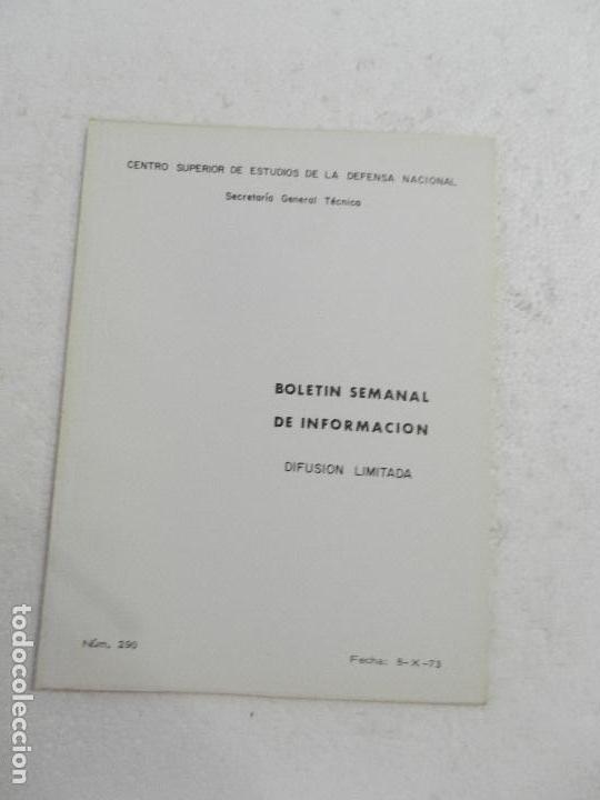 Military Antiques: CENTRO SUPERIOR DE ESTUDIOS DE LA DEFENSA NACIONAL - BOLETIN SEMANAL N&ordm; 290 A&Ntilde;O 1973.