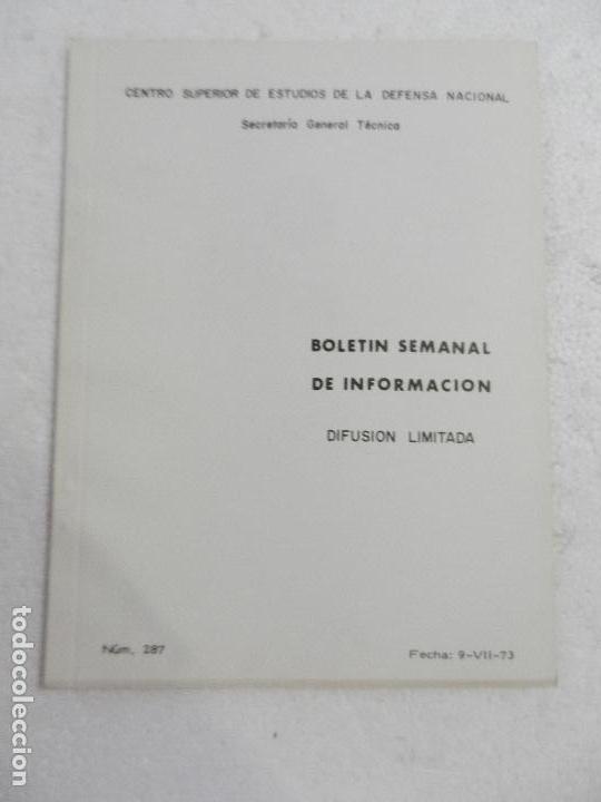 Military Antiques: CENTRO SUPERIOR DE ESTUDIOS DE LA DEFENSA NACIONAL - BOLETIN SEMANAL N&ordm; 287 A&Ntilde;O 1973.