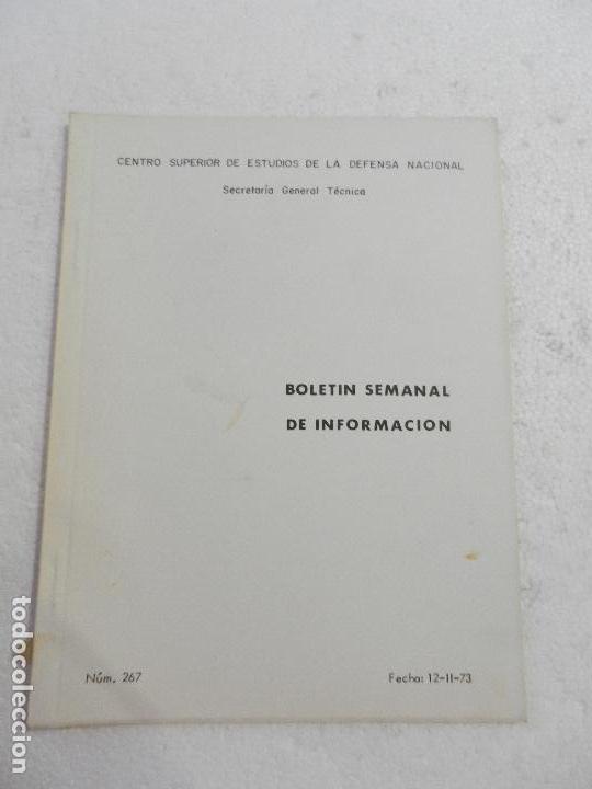 Military Antiques: CENTRO SUPERIOR DE ESTUDIOS DE LA DEFENSA NACIONAL - BOLETIN SEMANAL N&ordm; 267 A&Ntilde;O 1973.