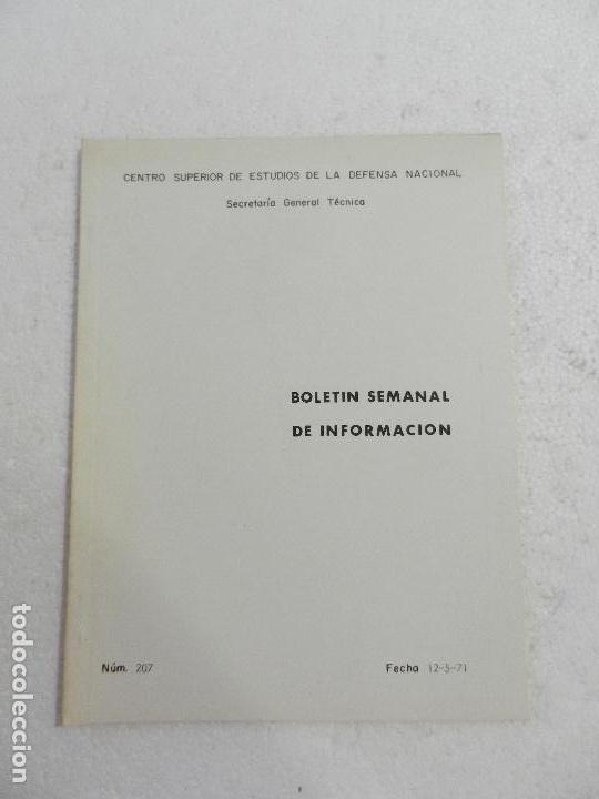 Militaria: CENTRO SUPERIOR DE ESTUDIOS DE LA DEFENSA NACIONAL - BOLETIN SEMANAL N&ordm; 207 A&Ntilde;O 1971.