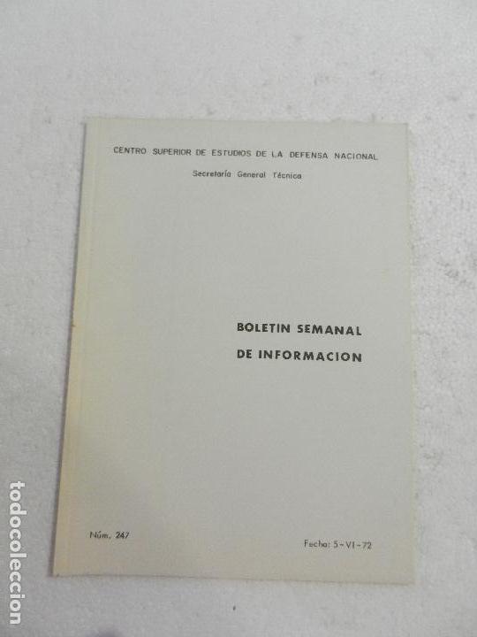 Military Antiques: CENTRO SUPERIOR DE ESTUDIOS DE LA DEFENSA NACIONAL - BOLETIN SEMANAL N&ordm; 247 A&Ntilde;O 1972.
