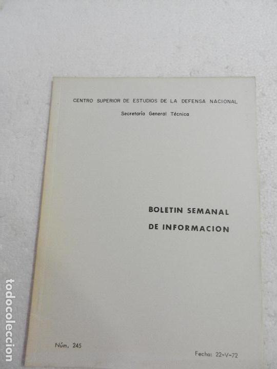 Military Antiques: CENTRO SUPERIOR DE ESTUDIOS DE LA DEFENSA NACIONAL - BOLETIN SEMANAL N&ordm; 245 A&Ntilde;O 1972.