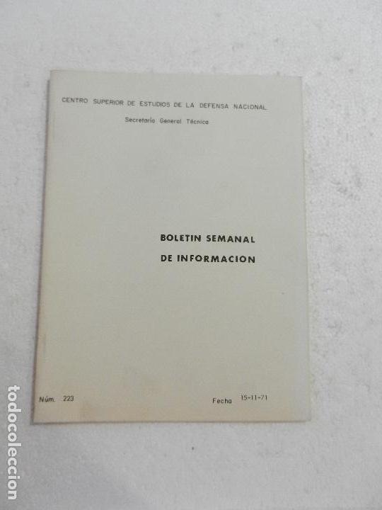 Military Antiques: CENTRO SUPERIOR DE ESTUDIOS DE LA DEFENSA NACIONAL - BOLETIN SEMANAL N&ordm; 223 A&Ntilde;O 1971.