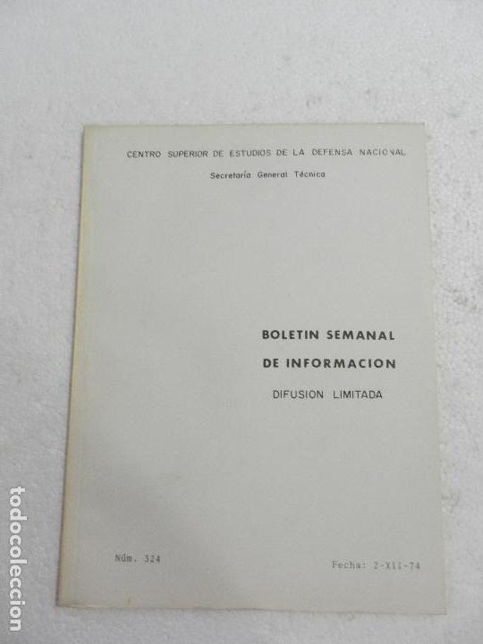 Military Antiques: CENTRO SUPERIOR DE ESTUDIOS DE LA DEFENSA NACIONAL - BOLETIN SEMANAL N&ordm; 324 A&Ntilde;O 1975.