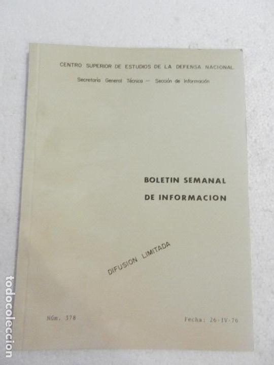 Military Antiques: CENTRO SUPERIOR DE ESTUDIOS DE LA DEFENSA NACIONAL - BOLETIN SEMANAL N&ordm; 378 A&Ntilde;O 1976.