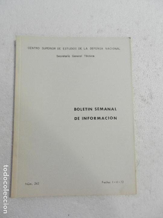 Military Antiques: CENTRO SUPERIOR DE ESTUDIOS DE LA DEFENSA NACIONAL - BOLETIN SEMANAL N&ordm; 242 A&Ntilde;O 1972.