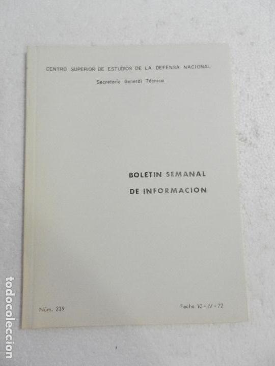 Military Antiques: CENTRO SUPERIOR DE ESTUDIOS DE LA DEFENSA NACIONAL - BOLETIN SEMANAL N&ordm; 239 A&Ntilde;O 1972.