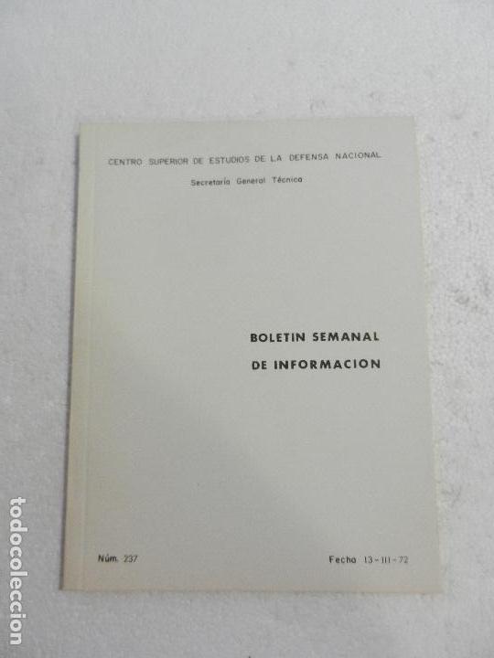 Military Antiques: CENTRO SUPERIOR DE ESTUDIOS DE LA DEFENSA NACIONAL - BOLETIN SEMANAL N&ordm; 237 A&Ntilde;O 1972.