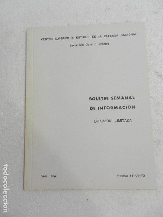 Military Antiques: CENTRO SUPERIOR DE ESTUDIOS DE LA DEFENSA NACIONAL - BOLETIN SEMANAL N&ordm; 284 A&Ntilde;O 1973.
