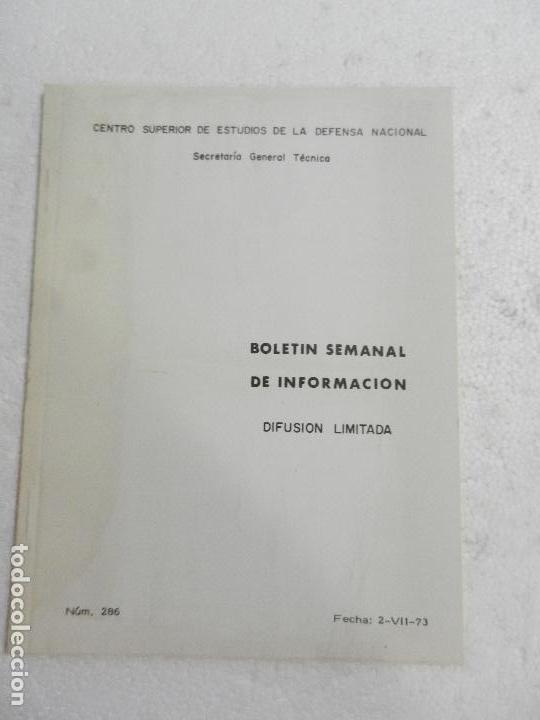 Military Antiques: CENTRO SUPERIOR DE ESTUDIOS DE LA DEFENSA NACIONAL - BOLETIN SEMANAL N&ordm; 286 A&Ntilde;O 1973.