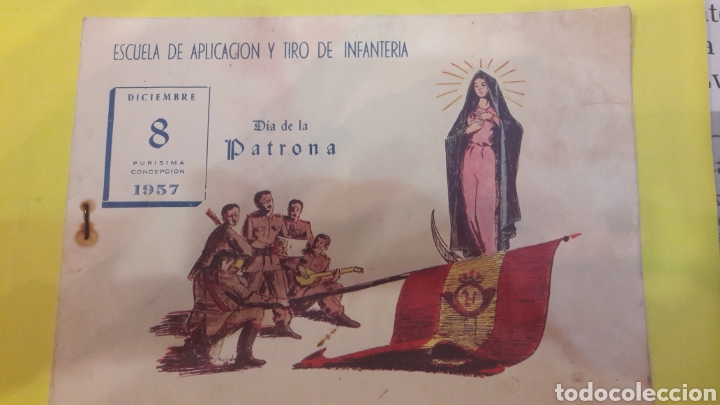 Militaria: Escuela de aplicacion y tiro infanteria 1957 dia patrona .menus.igno infanteria