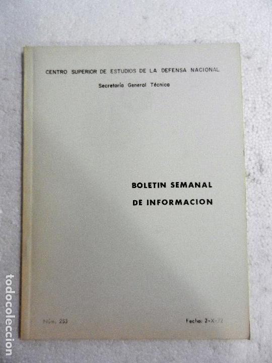 Military Antiques: CENTRO SUPERIOR DE ESTUDIOS DE LA DEFENSA NACIONAL - BOLETIN SEMANAL N&ordm; 253 A&Ntilde;O 1972.