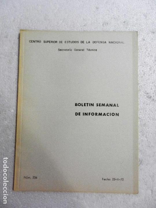 Military Antiques: CENTRO SUPERIOR DE ESTUDIOS DE LA DEFENSA NACIONAL - BOLETIN SEMANAL N&ordm; 256 A&Ntilde;O 1972.
