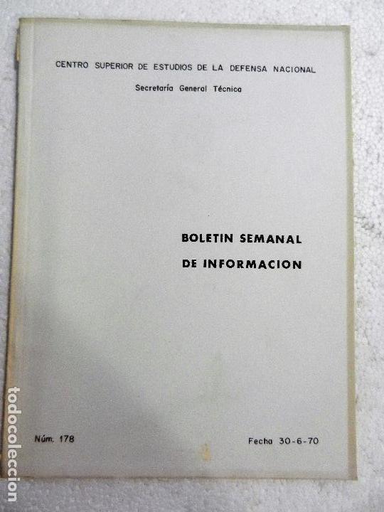Military Antiques: CENTRO SUPERIOR DE ESTUDIOS DE LA DEFENSA NACIONAL - BOLETIN SEMANAL N&ordm; 178 A&Ntilde;O 1970.