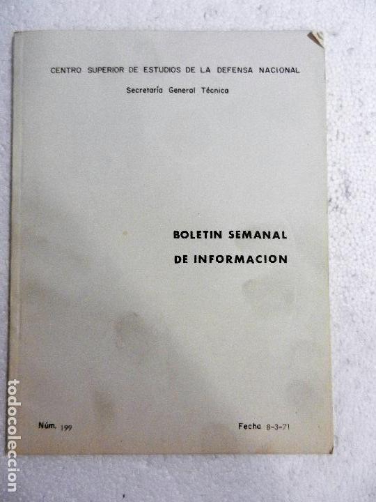 Military Antiques: CENTRO SUPERIOR DE ESTUDIOS DE LA DEFENSA NACIONAL - BOLETIN SEMANAL N&ordm; 199 A&Ntilde;O 1971.