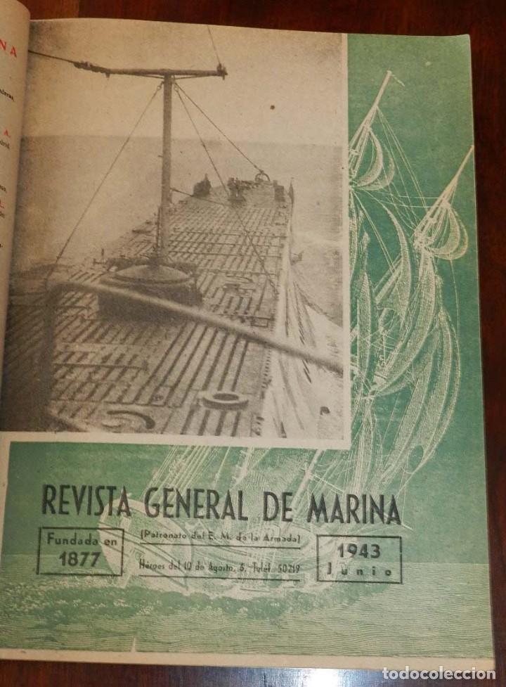 Militaria: REVISTA GENERAL DE MARINA, JUNIO DE 1943,  150 PAGINAS, MIDE 23,5 X 17,5 CMS.