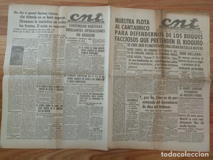 Militaria: CNT Asturias, Leon y Palencia 15 abril 1937 Guerra Civil Batalla naval, General Martinez Cabrera