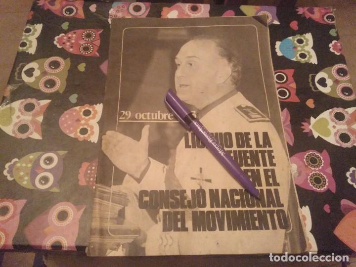Militaria: SEPARATA DE LAS PUBLICACIONES DE PRENSA Y RADIO DEL MOVIMIENTO 29/10/73 LICINIO DE LA FUENTE