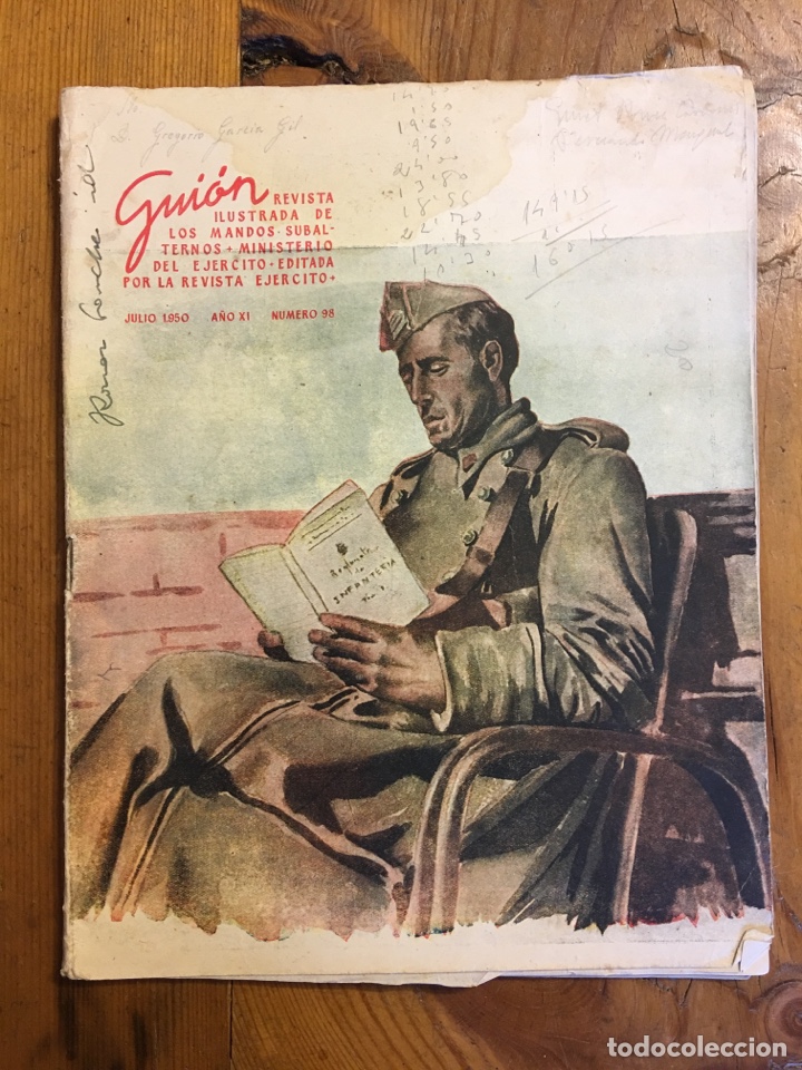 Militaria: Gui&oacute;n - Revista ilustrada de los mandos subalternos - Ej&eacute;rcito- Julio 1950 N&uacute;mero 98