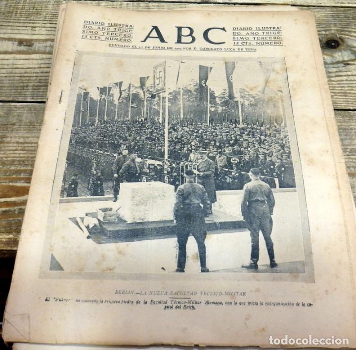 Militaria: ABC 26 DE DICIEMBRE de 1937, SEVILLA,29 PAGINAS, PORTADA HITLER, INTERIOR FRENTE DE TERUEL, JEREZ DE