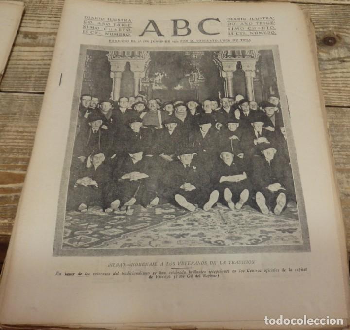 Militaria: ABC 8 DE ENERO DE 1938, SEVILLA,24 PAGINAS, PORTADA BILBAO HOMENAJE VETERANOS DE LA TRADICION, FRENT