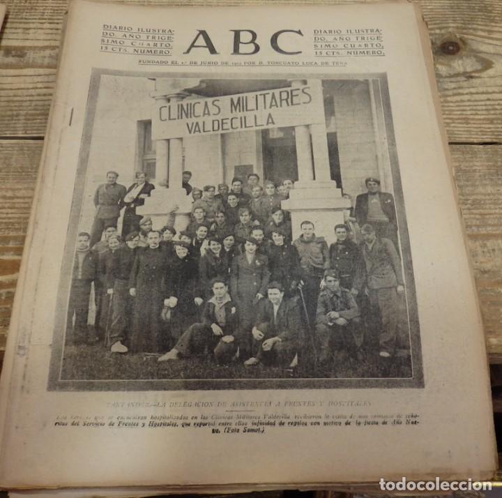 Militaria: ABC 9 DE ENERO DE 1938, SEVILLA,24 PAGINAS, PORTADA SANTANDER ,INTERIOR ISLA CRISTINA, FRENTE DE TER