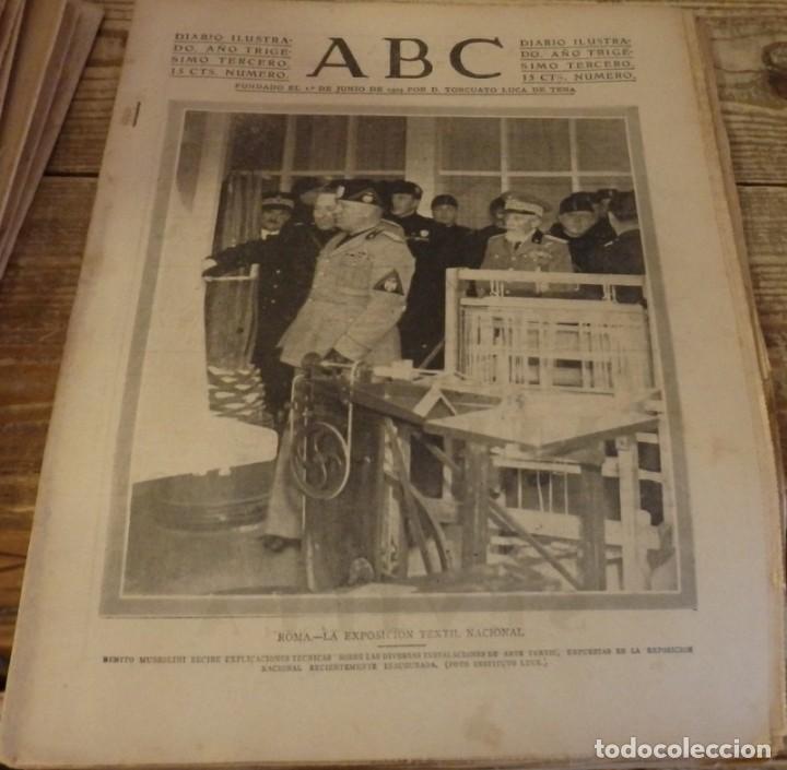 Militaria: ABC 11 DE DICIEMBRE DE 1937, SEVILLA,24 PAGINAS, MUSSOLINI, SANTA BARBARA,SEVILLA,ETC...
