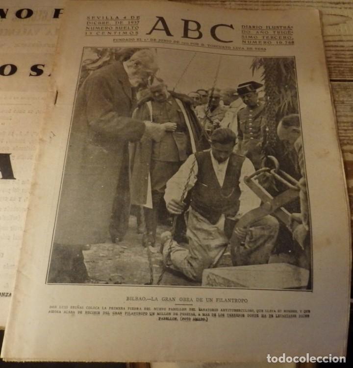 Militaria: ABC 4 DE DICIEMBRE DE 1937, ,24 PAGINAS, BILBAO,SANTANDER,CEUTA,CORDOBA, ETC...