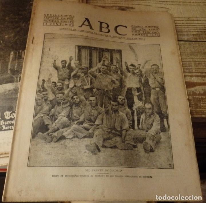 Militaria: ABC 25 DE SEPTIEMBRE DE 1937, ,22 PAGINAS, PRISIONEROS BRUNETE, CORDOBA,AVILA, ETC..