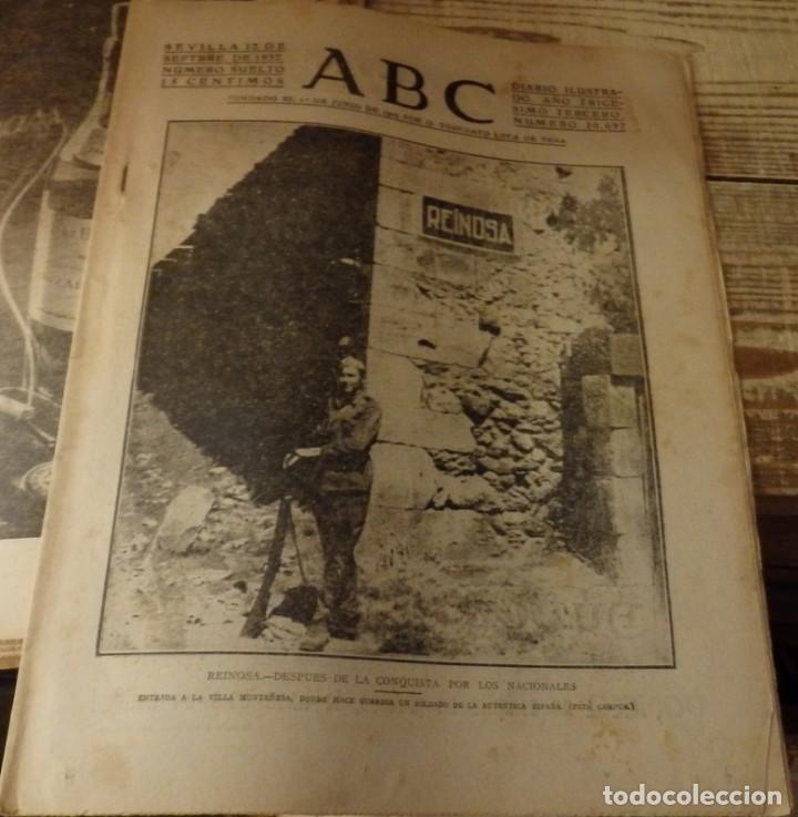 Militaria: ABC 12 DE SEPTIEMBRE DE 1937, ,22 PAGINAS,REINOSA, SAN SEBASTIAN, ETC.