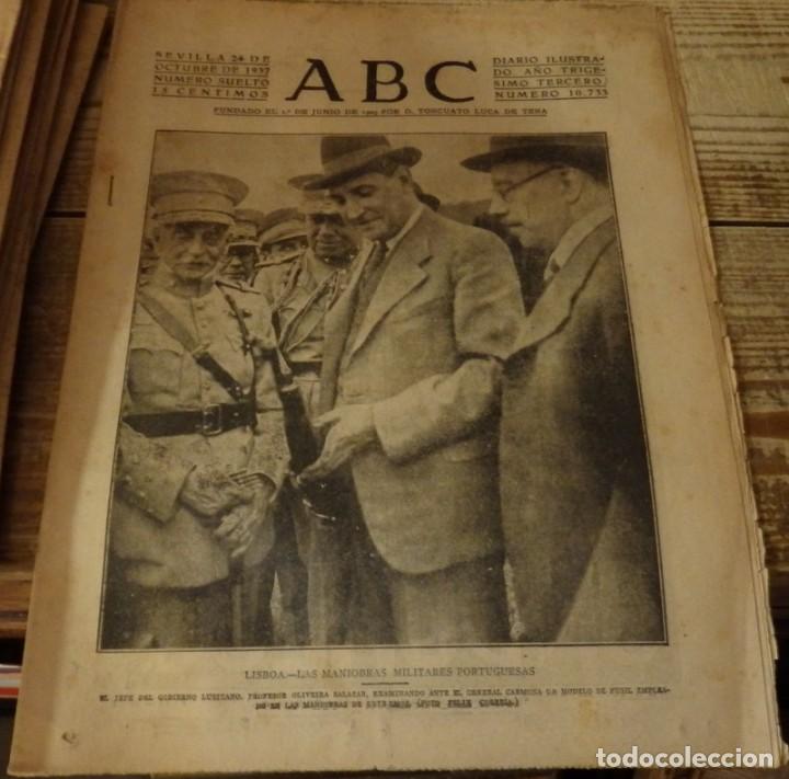 Militaria: ABC 24 DE OCTUBRE DE 1937, ,22 PAGINAS,FRENTE DE MADRID Y ASTURIAS, PARTE DE GUERRA, ETC.