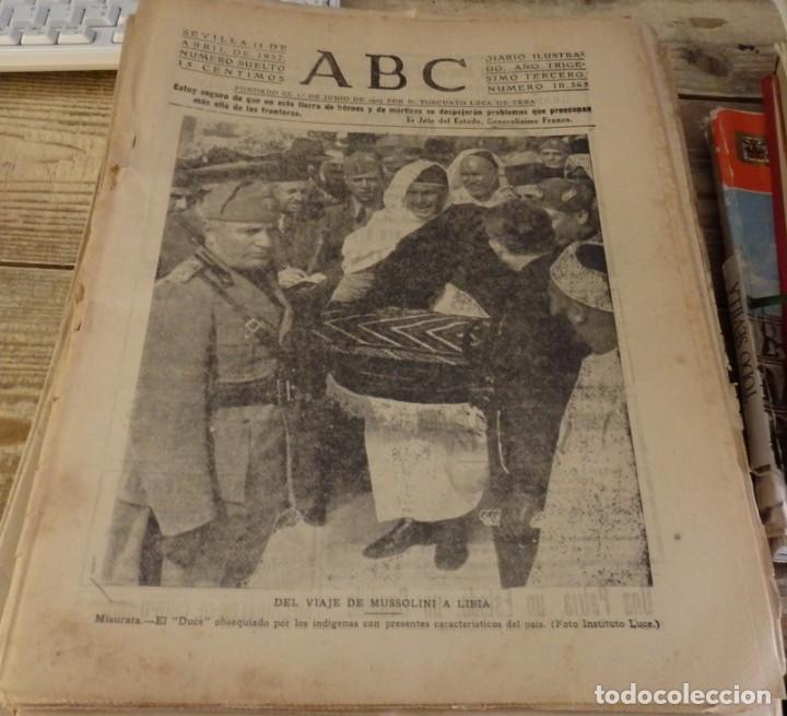 Militaria: ABC 11 DE ABRIL DE 1937, ,20 PAGINAS,PE&Ntilde;ARROYA, FRENTE DE MADRID,PARTE DE GUERRA, ETC.