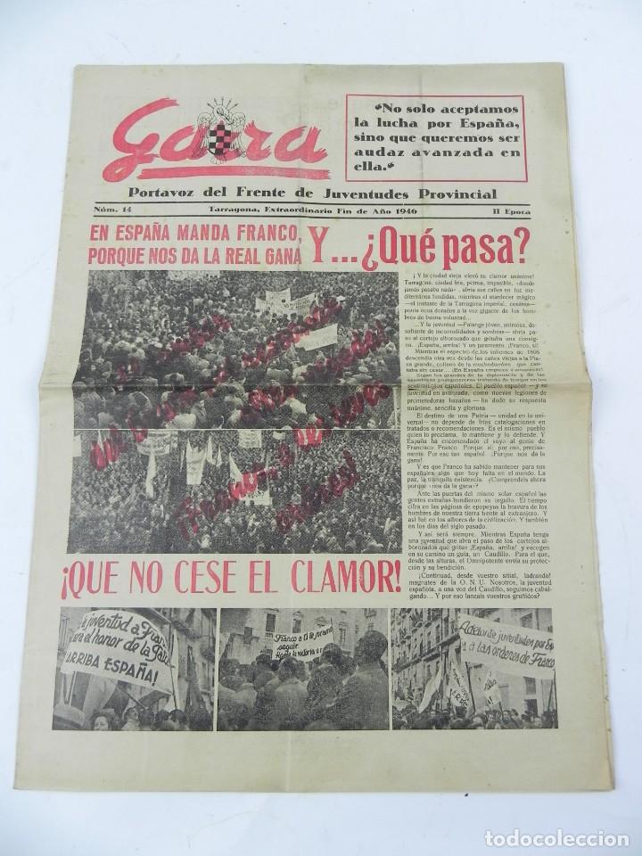 Militaria: Periodico de Garra. Frente de Juventudes Provincial. N&uacute;m. 14, Tarragona Extraordinario Fin de A&ntilde;o 19