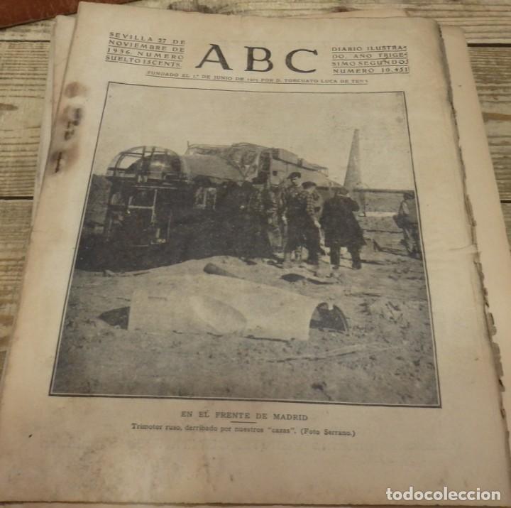 Military Antiques: ABC 27 DE NOVIEMBRE DE 1936, 15 PAGINAS, FRENTE DE MADRID,PARTE DE GUERRA,ETC