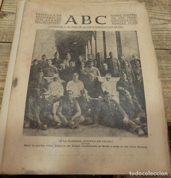 Military Antiques: ABC 6 DE NOVIEMBRE DE 1936, 17 PAGINAS, EPOPEYA DE TOLEDO, MALAGA,AVIACION,ETC