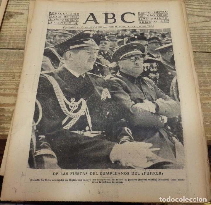 Militaria: ABC 4 DE MAYO DE 1939, 18 PAGINAS, SEVILLA PROCESION GRAN PODER,DANTZIG,ETC