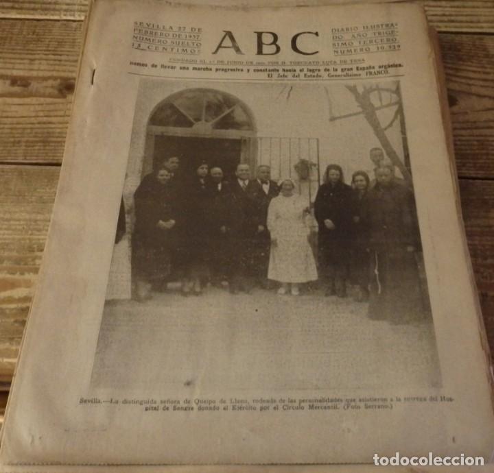 Military Antiques: ABC 27 DE FEBRERO DE 1937, 18 PAGINAS, ASTURIAS,MALAGA,UTRERA, ETC
